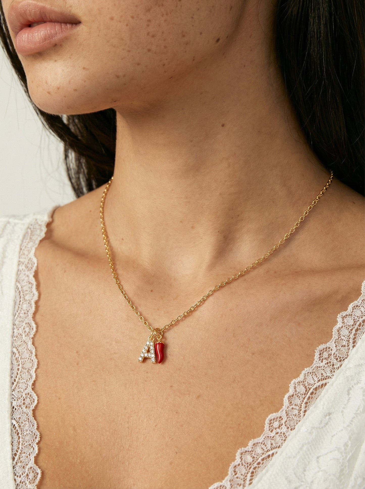 Spicy Initial Necklace